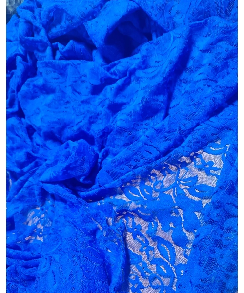 Delikatna elastyczna Koronka tiulowa chabrowa szer.150cm